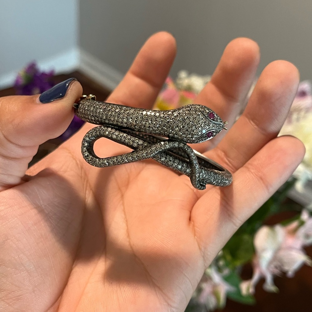 Diamond snake bracelet